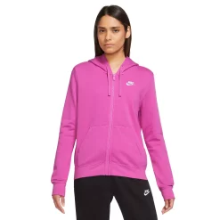 Women's Nike Sportswear Club Fleece Full-Zip Hoodie 18 Women's Nike Sportswear Club Fleece Full-Zip Hoodie -Adidas shop 5583236 Active Fuchsia