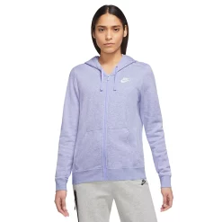 Women's Nike Sportswear Club Fleece Full-Zip Hoodie 15 Women's Nike Sportswear Club Fleece Full-Zip Hoodie -Adidas shop 5583236 Light Thistle