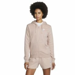 Women's Nike Sportswear Club Fleece Full-Zip Hoodie 19 Women's Nike Sportswear Club Fleece Full-Zip Hoodie -Adidas shop 5583236 Pink Oxford