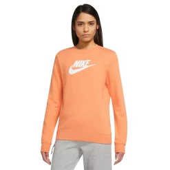 Women's Nike Sportswear Club Fleece Crewneck Sweatshirt 20 Women's Nike Sportswear Club Fleece Crewneck Sweatshirt -Adidas shop 5583707 Orange Heather