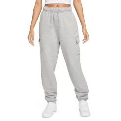 Women's Nike Sportswear Club Fleece Midrise Cargo Pants -Adidas shop 5583798 Gray Heather