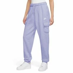 Women's Nike Sportswear Club Fleece Midrise Cargo Pants -Adidas shop 5583798 Light Thistle