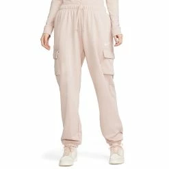 Women's Nike Sportswear Club Fleece Midrise Cargo Pants -Adidas shop 5583798 Pink Oxford