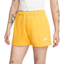 Women's Nike Sportswear Club Fleece Midrise Shorts -Adidas shop 5583954 Yellow Ochre