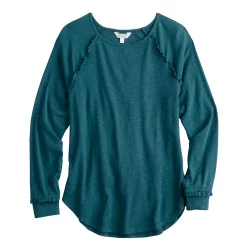 Women's LC Lauren Conrad Raglan Ruffle-Sleeve Tunic -Adidas shop 5584112 ALT5