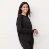 Women's LC Lauren Conrad Raglan Ruffle-Sleeve Tunic -Adidas shop 5584112 Dull Black