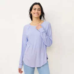 Women's LC Lauren Conrad Raglan Ruffle-Sleeve Tunic -Adidas shop 5584112 Shawn Purple