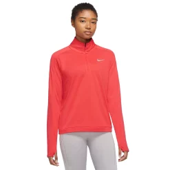Women's Nike Dri-FIT Half-Zip Pullover -Adidas shop 5585421 Light Crimson