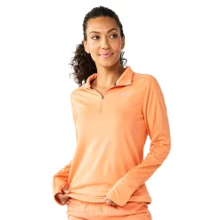 Women's Nike Dri-FIT Half-Zip Pullover -Adidas shop 5585421 Orange Trance