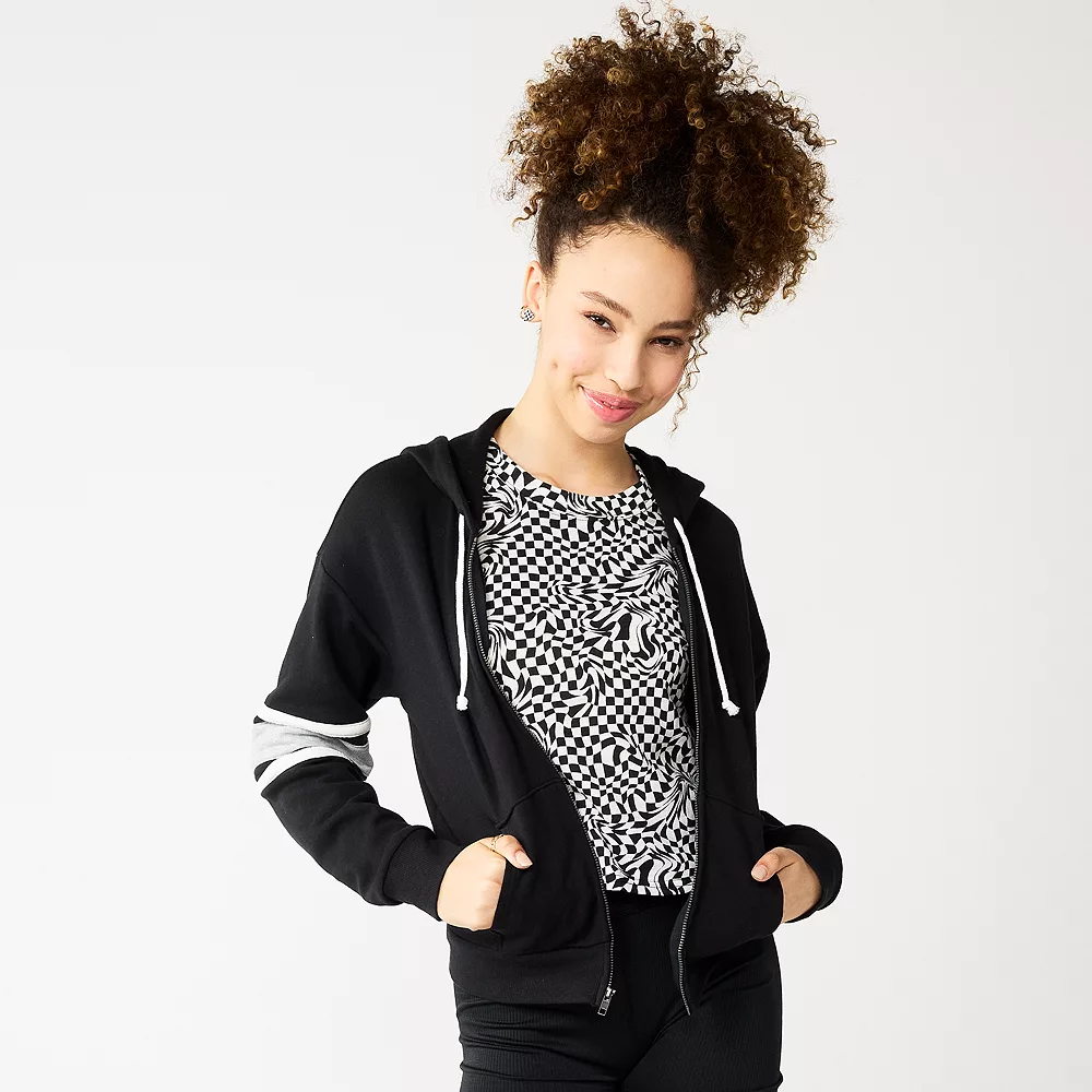 Juniors' SO® Favorite Long Sleeve Zip-Up Hoodie 9 Juniors' SO® Favorite Long Sleeve Zip-Up Hoodie - Image 7