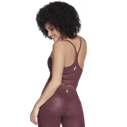 Skechers® GOWALK™ GOFLEX™ Faux-Leather Longline Sports Bra -Adidas shop 5585974 ALT