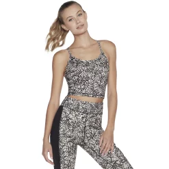 Skechers® GOWALK™ GOFLEX™ Faux-Leather Longline Sports Bra