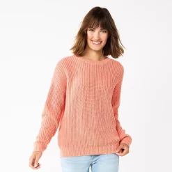 Petite Sonoma Goods For Life® Drop Shoulder Pullover Sweater -Adidas shop 5587850 Coral