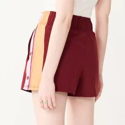 Juniors' SO® Colorblock Side Snap Track Shorts -Adidas shop 5588889 ALT