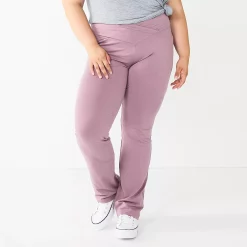 Juniors' Plus Size SO® Crossover Waistband Bootcut Yoga Pants 14 Juniors' Plus Size SO® Crossover Waistband Bootcut Yoga Pants -Adidas shop 5590342 Muted Plum