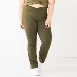 Juniors' Plus Size SO® Crossover Waistband Bootcut Yoga Pants 10 Juniors' Plus Size SO® Crossover Waistband Bootcut Yoga Pants -Adidas shop 5590342 Olive Forest