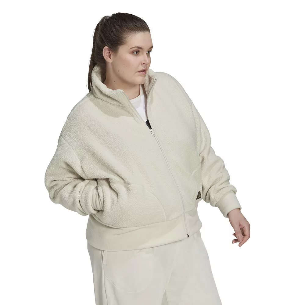 Plus Size adidas Holiday Fleece Jacket 5 Plus Size adidas Holiday Fleece Jacket - Image 3