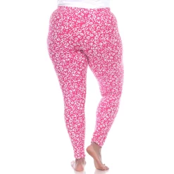 Plus Size White Mark Leopard Print Leggings -Adidas shop 5650120 ALT
