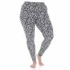 Plus Size White Mark Leopard Print Leggings -Adidas shop 5650120 Black Leopard