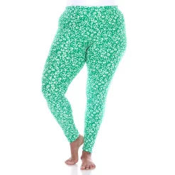 Plus Size White Mark Leopard Print Leggings -Adidas shop 5650120 Green Leopard