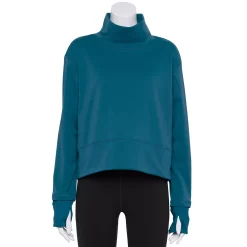 Women's Tek Gear® Run Mockneck Long Sleeve Top -Adidas shop 5653465 Blue Crayon