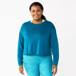 Plus Size Tek Gear® Lettuce-Edge Cross-Back Top 13 Plus Size Tek Gear® Lettuce-Edge Cross-Back Top -Adidas shop 5655893 Night Life Teal
