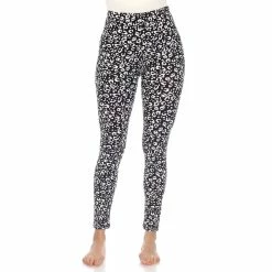 Women's White Mark Leopard Print Leggings -Adidas shop 5656820 Black Leopard