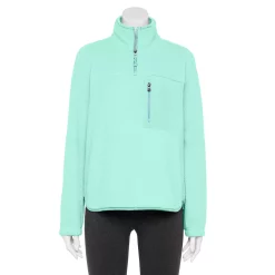 Women's Tek Gear® Quarter-Zip Sherpa Pullover -Adidas shop 5657643 Shy Green