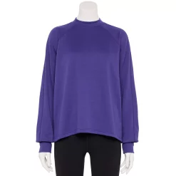Women's Tek Gear® Stretch Fleece Mockneck Sweatshirt -Adidas shop 5661292 Maxwell Purple