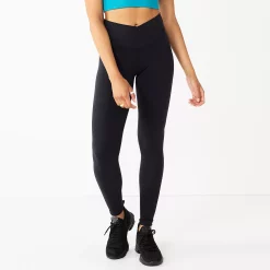 Juniors' SO® High-Rise Crossover Sporty Leggings 11 Juniors' SO® High-Rise Crossover Sporty Leggings -Adidas shop 5662893 Black Luxe