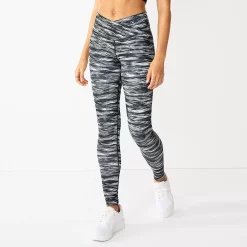 Juniors' SO® High-Rise Crossover Sporty Leggings 10 Juniors' SO® High-Rise Crossover Sporty Leggings -Adidas shop 5662893 Black Space Dye