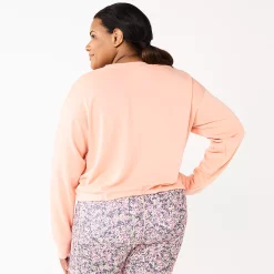 Plus Size Tek Gear® Stretch Fleece Cinched-Waist Top -Adidas shop 5663621 ALT