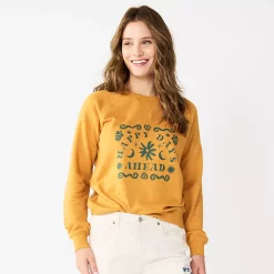 Women's Sonoma Goods For Life® Everyday Crewneck Sweatshirt -Adidas shop 5664640 Gold Happy Days