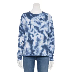 Women's Sonoma Goods For Life® Everyday Crewneck Sweatshirt -Adidas shop 5664640 Navy Tie Dye