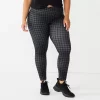 Juniors' Plus Size SO® Crossover High-Rise Sporty Leggings -Adidas shop 5664663 Black Houndstooth