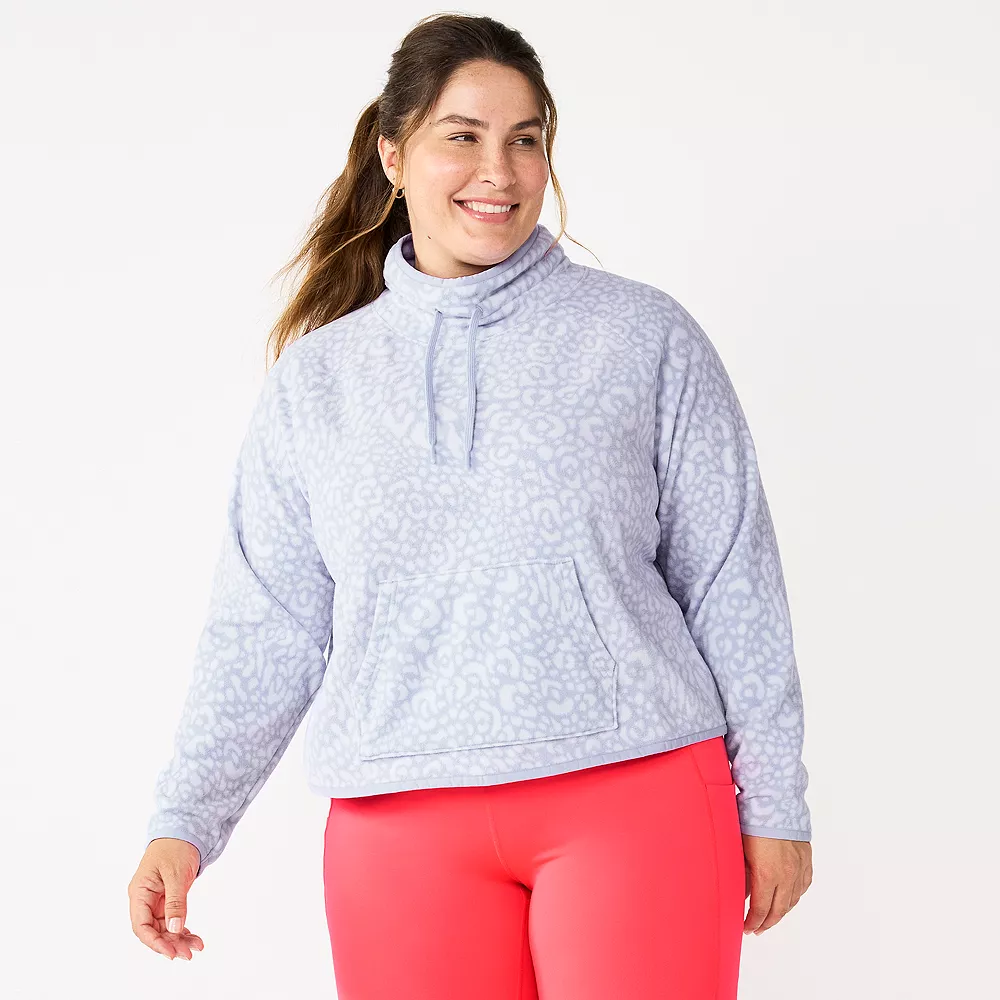 Plus Size Tek Gear® Microfleece Crop Cowlneck Sweatshirt 6 Plus Size Tek Gear® Microfleece Crop Cowlneck Sweatshirt - Image 4
