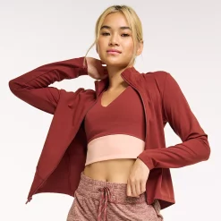 Women's FLX Affirmation Jacket -Adidas shop 5665618 Chic Burgundy