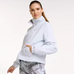 Women's FLX Boucle Mixed-Media Jacket -Adidas shop 5665622 Cool Daisy