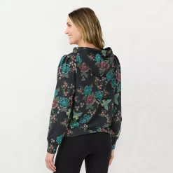 Women's LC Lauren Conrad Pleated French Terry Hoodie -Adidas shop 5666779 ALT