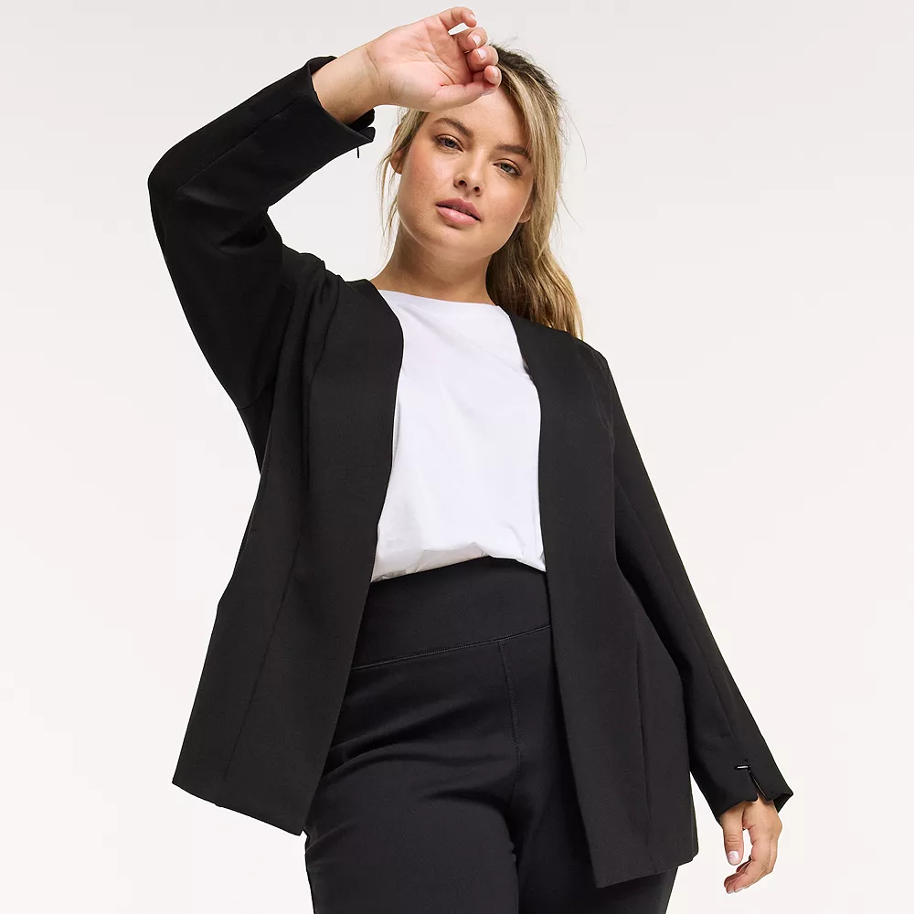 Plus Size FLX Commuter Elevate Open-Front Ponte Blazer 4 Plus Size FLX Commuter Elevate Open-Front Ponte Blazer - Image 2