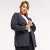 Plus Size FLX Commuter Elevate Open-Front Ponte Blazer -Adidas shop 5667038 Plum Sherry
