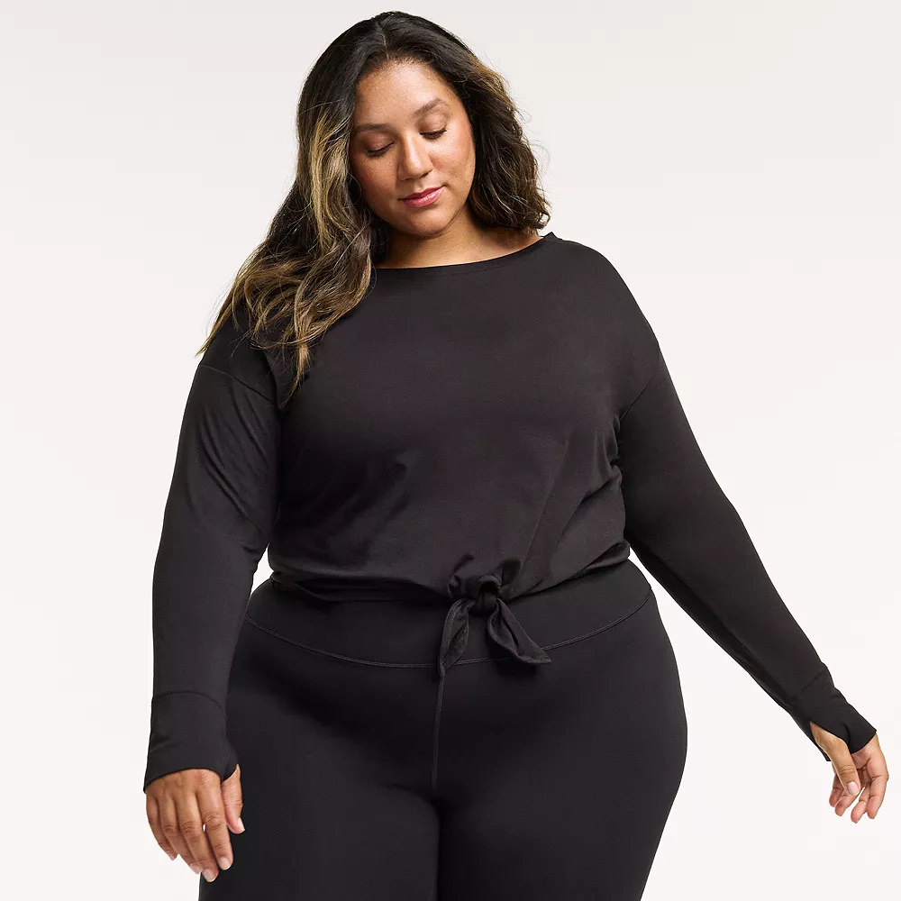 Plus Size FLX Knot-Front Top 4 Plus Size FLX Knot-Front Top - Image 2