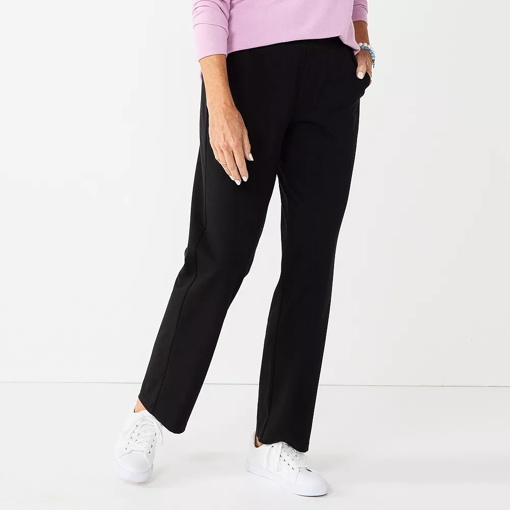 Women's Croft & Barrow® Knit Straight-Leg Pants 4 Women's Croft & Barrow® Knit Straight-Leg Pants - Image 2