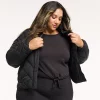 Women's FLX Quilted Packable Jacket -Adidas shop 5668867 Mineral Black