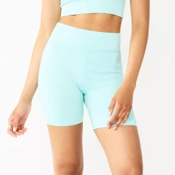 Juniors' SO® Seamless Ribbed Bike Shorts -Adidas shop 5673338 Ariel Blue