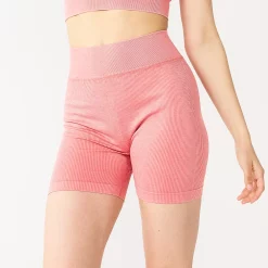Juniors' SO® Seamless Ribbed Bike Shorts -Adidas shop 5673338 Cassie Coral