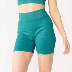 Juniors' SO® Seamless Ribbed Bike Shorts -Adidas shop 5673338 Dark Turquoise