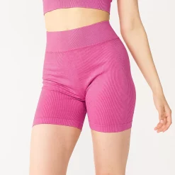 Juniors' SO® Seamless Ribbed Bike Shorts -Adidas shop 5673338 Magenta