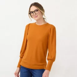 Women's LC Lauren Conrad Lounge Balloon-Sleeve Top -Adidas shop 5674232 Copper Falls