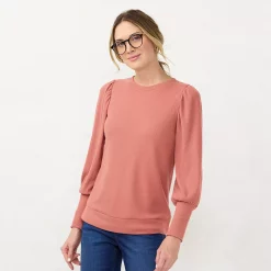 Women's LC Lauren Conrad Lounge Balloon-Sleeve Top -Adidas shop 5674232 Pink Sheraton